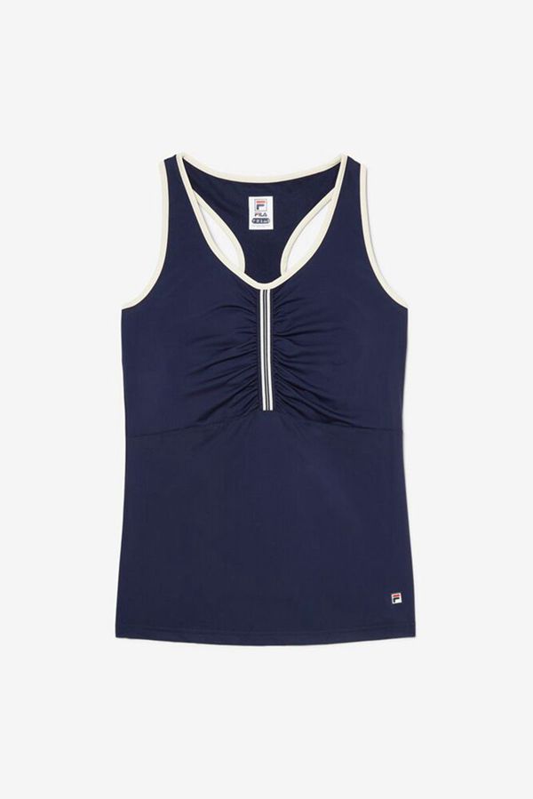 Fila Heritage Racerback Tennis Women's Tank Top - Navy,NZ 47-56312